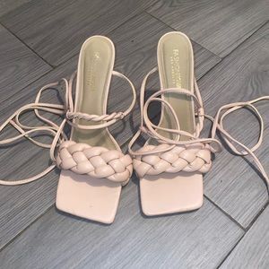 Fashion Nova Nude Strap heels